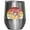 Silver, variant on Anime Girl with Katana and Retro Half Circle, Stainless Steel 12oz Wine Tumbler