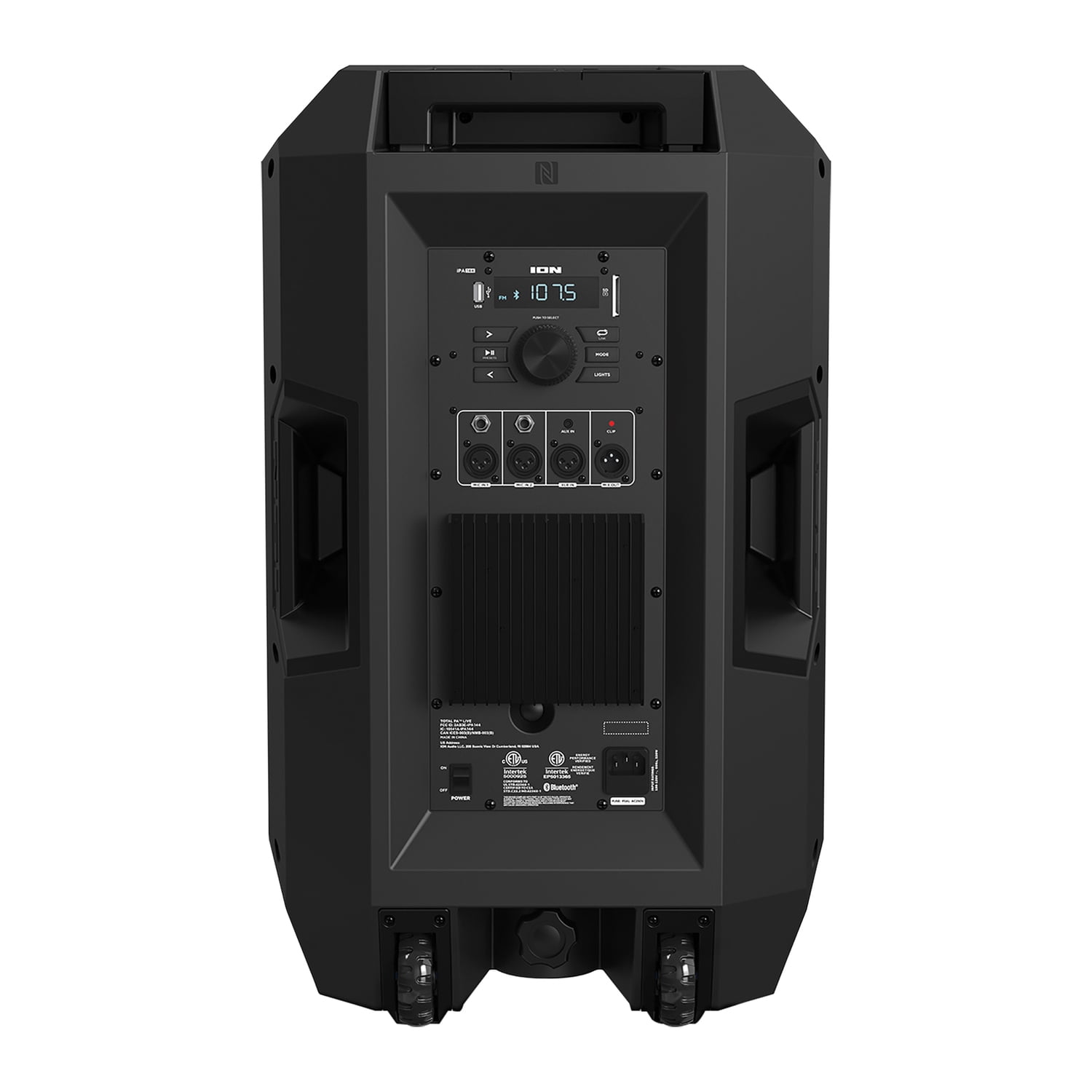 ION Portable Bluetooth PA Speaker 15In. 500WattMax with PA System, Lights, Microphone & Stand, Black  (图4)