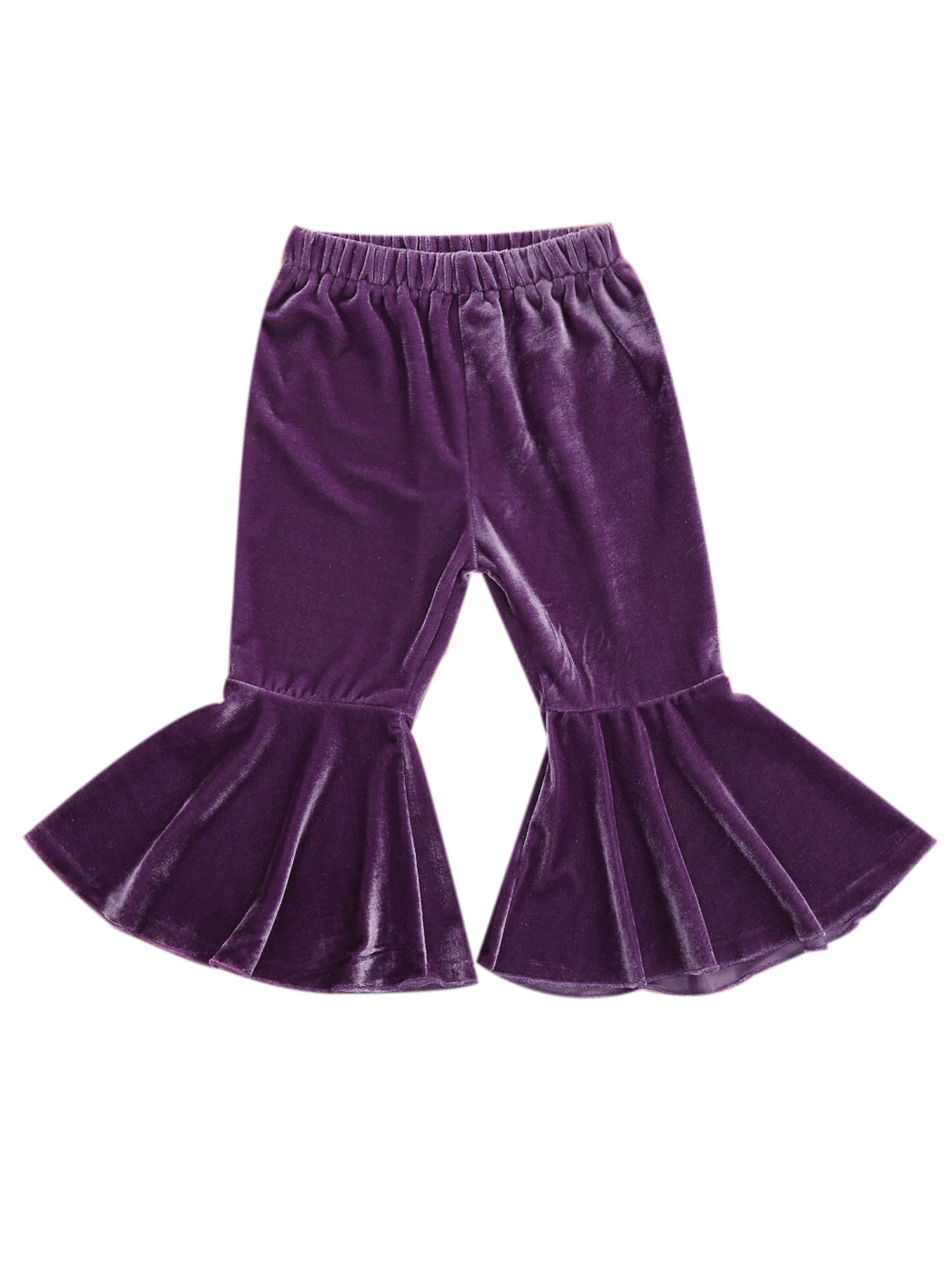 purple velvet bell bottoms