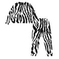 thumbnail image 3 of DISNIMO Zebra Stripe Print Pajama Sets for Women 2 Piece Long Sleeve Pj Sets with Long Pants Soft Comfy Sleepwear Nightwear Crew Neck Pjs Lounge Sets, M, 3 of 7