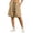 Khaki, variant on Tqcoqu Elastic Drawstring Waist Bermuda Shorts for Women,Loose Fit Summer Casual Shorts with Big Patch Pocket,Army Green Women's M-XXXXL