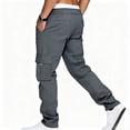 thumbnail image 6 of Mavick Pants for Men Drawstring Casual Hiking Joggers Athletic Trousers Loose Straight Sweatpants for Men, 6 of 9