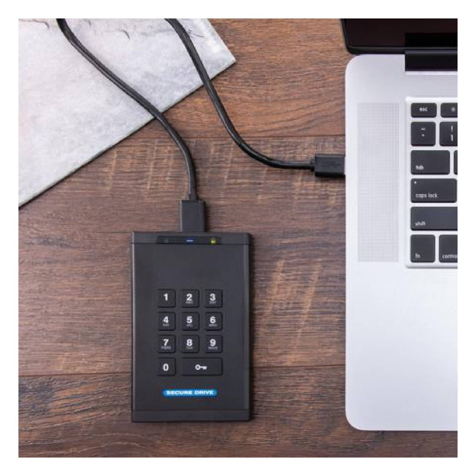 SecureData SecureDrive KP - SSD - encrypted - 4 TB - external (portable) - USB 3.2 Gen 1 - FIPS 140-2 Level 3, 256-bit AES-XTS