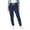 Blue, variant on Ofreoo Womens Drawstring Elastic Waist Casual Pants Solid Color Trousers with Pockets For Home And Outdoor