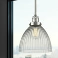 thumbnail image 2 of Innovations Lighting 201S-BB-G222 Pendleton 1 Light 10" Wide Mini Pendant - Brass, 2 of 5