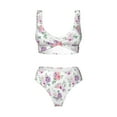 thumbnail image 4 of Daiia Rose Flower B Women's Bikini Set Two Piece Swimsuit High Waisted Bikini Adjustable Straps Bikini Perfect for Beach, Pool, and Summer Vacation-Large, 4 of 9