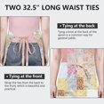 thumbnail image 6 of Pioneer Flower Floral Print Pattern Apron-Garden Aprons for Women with Pockets-Cotton Linen Waterproof Kitchen Cooking Gardening Aprons Adjustable for Kitchen,Cooking,BBQ and Salon 33x27 Inch, 6 of 7