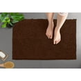 thumbnail image 4 of Brown Bathroom Rugs-Extra-Soft Plush Bath Mat Shower Bathroom Rug,1'' Chenille Microfiber Material, 15 x 23'' Super Absorbent Shaggy Bath Rug. Machine Wash & Dry., 4 of 8