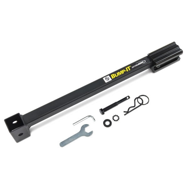 Lippert Components Bike Rack Component 723359 Bump-It; Receiver Hitch Adapter For BikeWing Bike Racks; Holds 2 Bikes; Up To 80 Pound Weight Capacity; Black Powder Coated