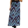 Women's Blue Triangular Maternity Mosaic Maxi Skirt