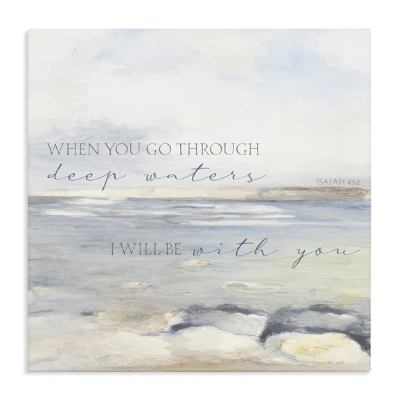 Stupell Industries Transitional Deep Waters with You Canvas Art, 17 x 17, by Lanie Loreth