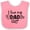 Pink and White, variant on Inktastic I Love My Dad with Hearts Boys or Girls Baby Bib