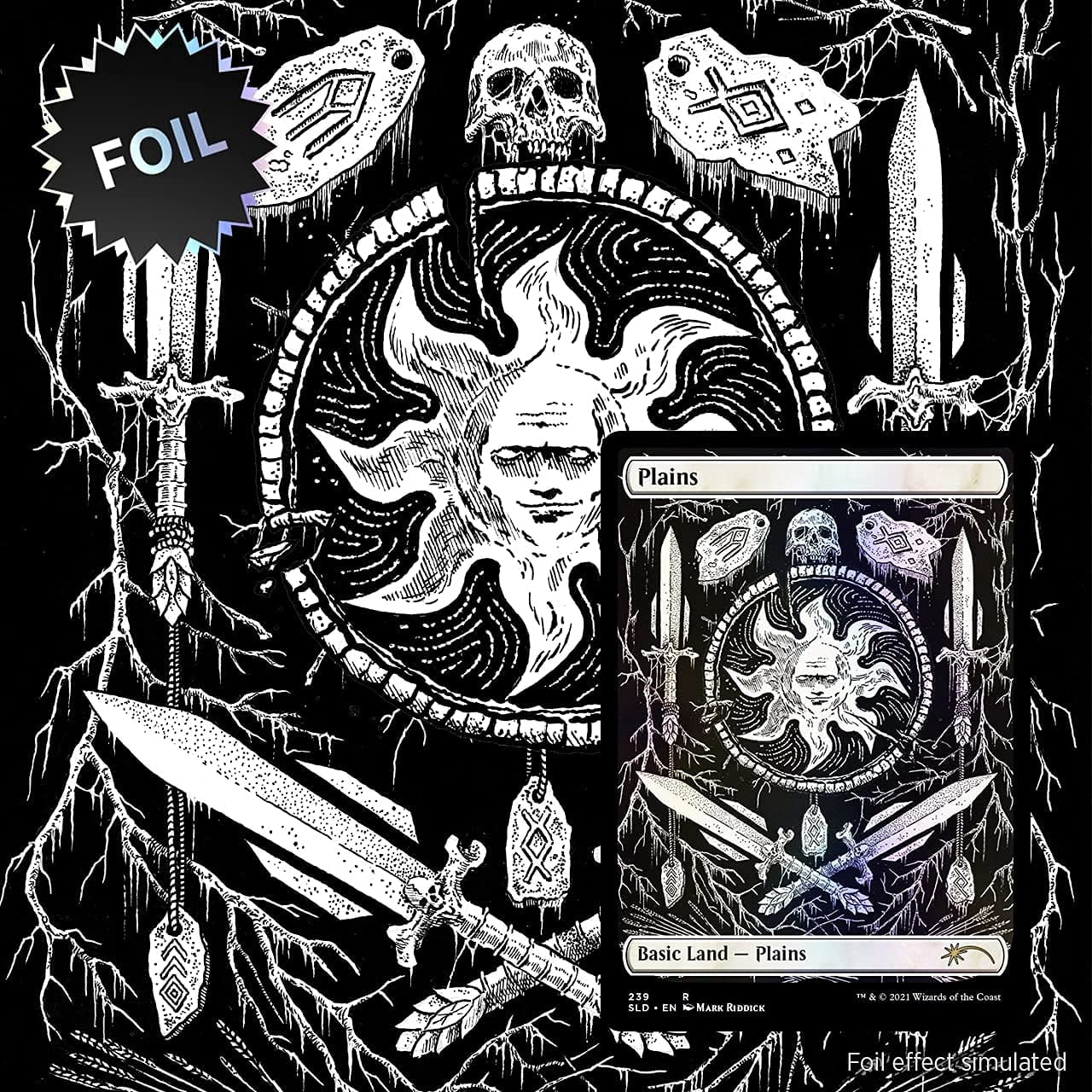 Magic TCG Magic: The Gathering Secret Lair Premium Foil: MTG Smitten Superdrop 2021 Unfathomable Crushing Brutality of Basic Lands