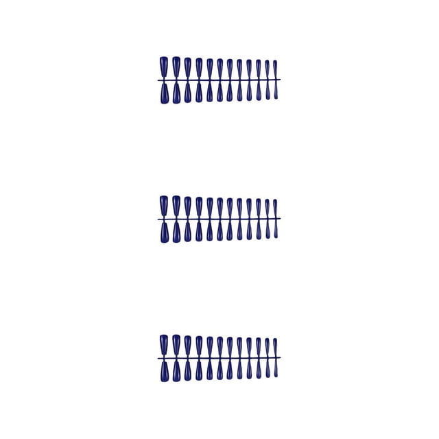 ZheElen Fake Nail Set French Style Scratch Resistant Press-on Fingernails Full Cover Removable for Trimble Adjustable Manicure Stickers Type 19 3Set