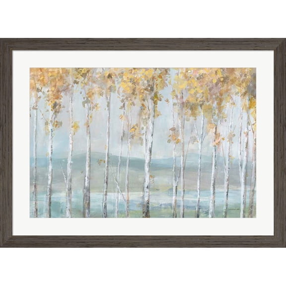Great Art Now Lakeview Birches by Danhui Nai, Framed Wall Art, 37.5W x 27.5H