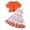 Orange, variant on Ruyang Girls 2 Piece Clothes Flower Print Spaghetti Strap Dresses and Short Sleeve Cardigan Sets Summer Kids Beach Vacation Casual Outfits