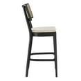 thumbnail image 4 of Counter Stool Chair, Set of 2, Beige Black, Wood, Bar Pub Cafe Bistro Dining Kitchen Hospitality Restaurant, Modern Contemporary HB36727, 4 of 10