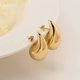 thumbnail image 3 of Pendientes de aro de oro grueso para mujer, aros abiertos huecos con forma de gota de agua, hipoalergénicos chapados en oro, joyería de moda para mujeres y niñas, 3 of 6