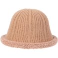 thumbnail image 5 of CoCopeaunts Bucket Hat for Women Sweet Solid Color Knit Hats Lambs Wool Brim Winter Warm Pot Hat Travel Photography Bucket Cap, 5 of 8