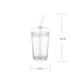 thumbnail image 5 of Better Homes & Gardens 16 oz Dome Lid Glass Tumbler, Clear, 5 of 8