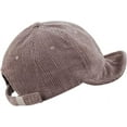 thumbnail image 2 of YooGuoGuo Short Brim Baseball Cap Corduroy Soft Trucker Hat Flat Snapback Hats Winter Dad Cap Flip Up Short Bill Cap for Men, 2 of 7