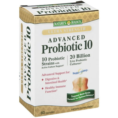 Nature's Bounty Ultra Probiotic,Multi Organism Formula For Optimal Balance, 60 CT (Pack of 3)