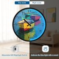 thumbnail image 5 of Voice Activated Clock with Glow Light 12 Inch Large Silent Wall Clock Battery Operated for Home Decor Colorful Row Boats, 5 of 8