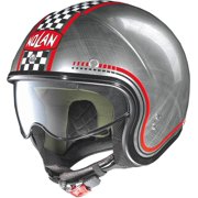 Nolan N-21 Lario Chrome Helmet Scratched Chrome/Red Md N2N5273430042