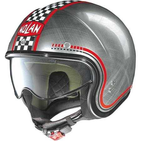 Nolan N-21 Lario Chrome Helmet Scratched Chrome/Red Md N2N5273430042