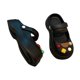 thumbnail image 3 of Zapatos de jardín de PVC para mujer, de verano, con puntera cerrada y aberturas, sin cordones, talla 38-39, color negro, 3 of 8