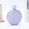 thumbnail image 3 of Frasco- Ab Tapa De Cristal Creativo 304 Acero Inoxidable Vino Alcohol Licor Frasco Para Mujeres Niñas Hombres Fiesta Tamaño De Mano Flask-5oz, 3 of 4
