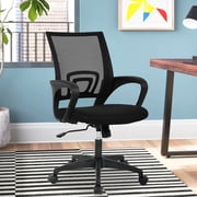 NiamVelo Mesh Office Chair, Mid-Back Home Office Chairs Adjustable Desk Chair Ergonomic Computer Chair with Armrest, Rolling Swivel Chair for Adults, Black