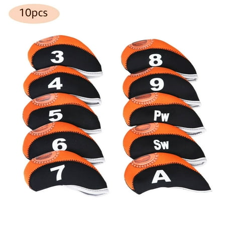 BCBMALL 10pcs Neoprene Golf Club Iron Head Cover For Titleist Callaway Ping Taylormade