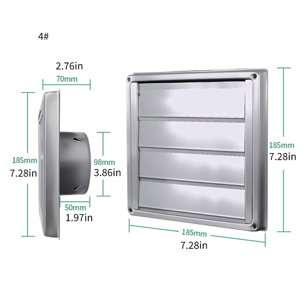 Stainless Steel Ventilation Cover For Dryer Including Barrier Works With 4 5 6 Inch Pipes