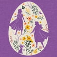thumbnail image 2 of Girl's Frozen Easter Egg Silhouettes Graphic Tee Purple Berry Large, 2 of 4