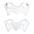 thumbnail image 5 of Mrat Plus Size Tank Tops Women Lace-Up Solid Fishbone Court Vintage Corset Straps Tank Tops Shapewear Linen Tank Tops for Women S-31 White L, 5 of 7