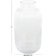 thumbnail image 3 of DecMode 14" Ribbed Glass Vase, 3 of 9
