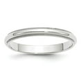 thumbnail image 6 of 10K White Gold 3mm Milgrain Half Round Band Ring Size 10, 6 of 7