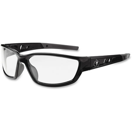 

Ergodyne Kvasir Clear Lens Safety Glasses - Durable Flexible Non-slip Scratch Resistant Perspiration Resistant Lightweight Comfortable - Medium | Bundle of 2 Each