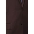 thumbnail image 2 of Mens Classic Fit Two Button 100% Wool Wrinkle Resistant Suit - Solid Brown, 2 of 4
