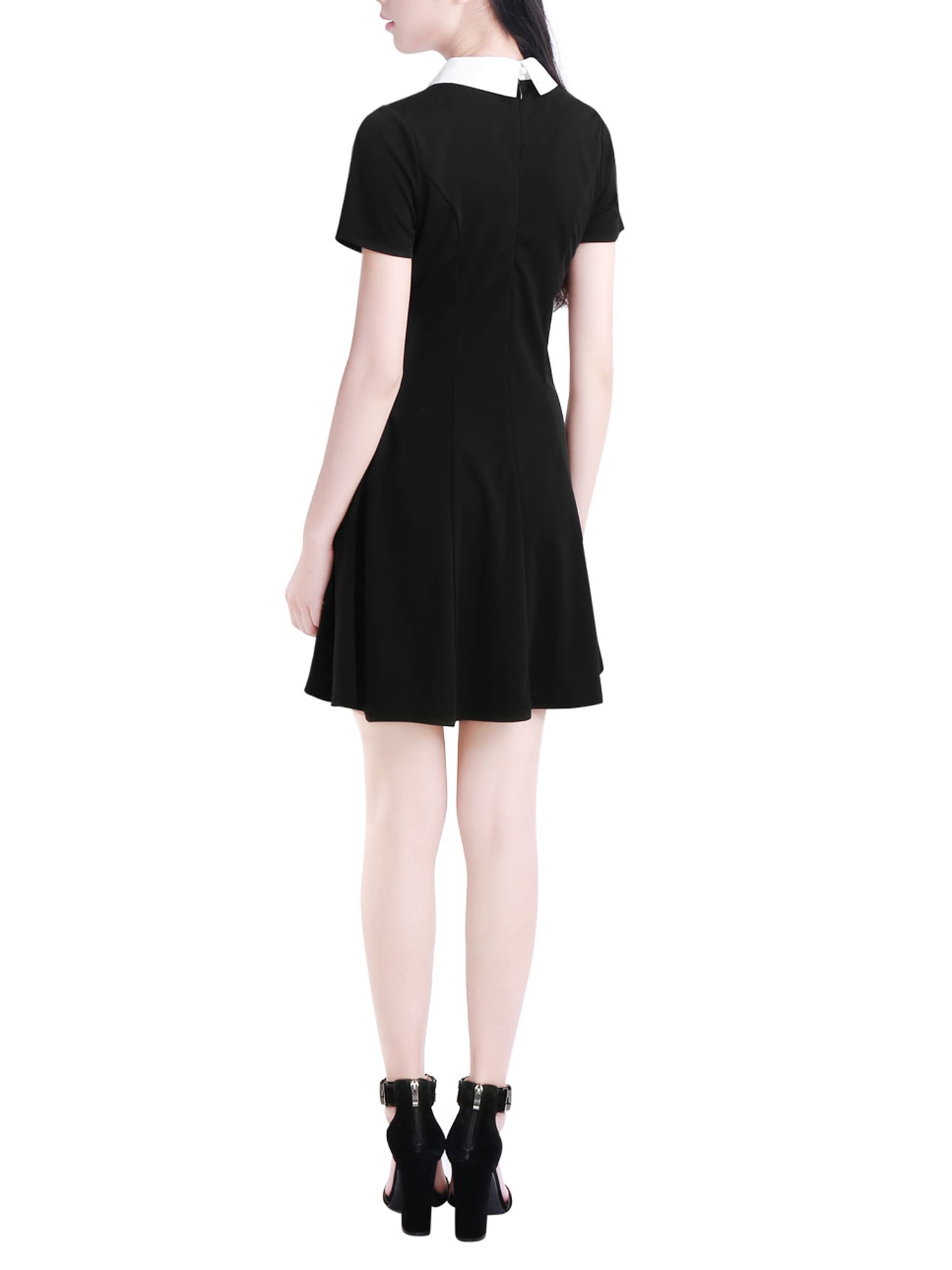 DARING DIVA Halloween Costume Doll Collar Above Knee Flare Dress XL Black