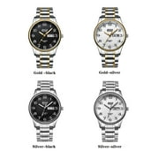 BOSCK Analog Mens Watch,40mm Easy Read Stainless Steel Business Watch for Men, Mens Wrist Watches