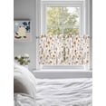 thumbnail image 3 of Brown Spring Floral 2 Panel Kitchen Curtains for Small Windows, Flowers Botanical Elegant Pastoral Bathroom Tier Curtain, Short Window Treatment for Bedroom/Living Room 55"x24", 3 of 6