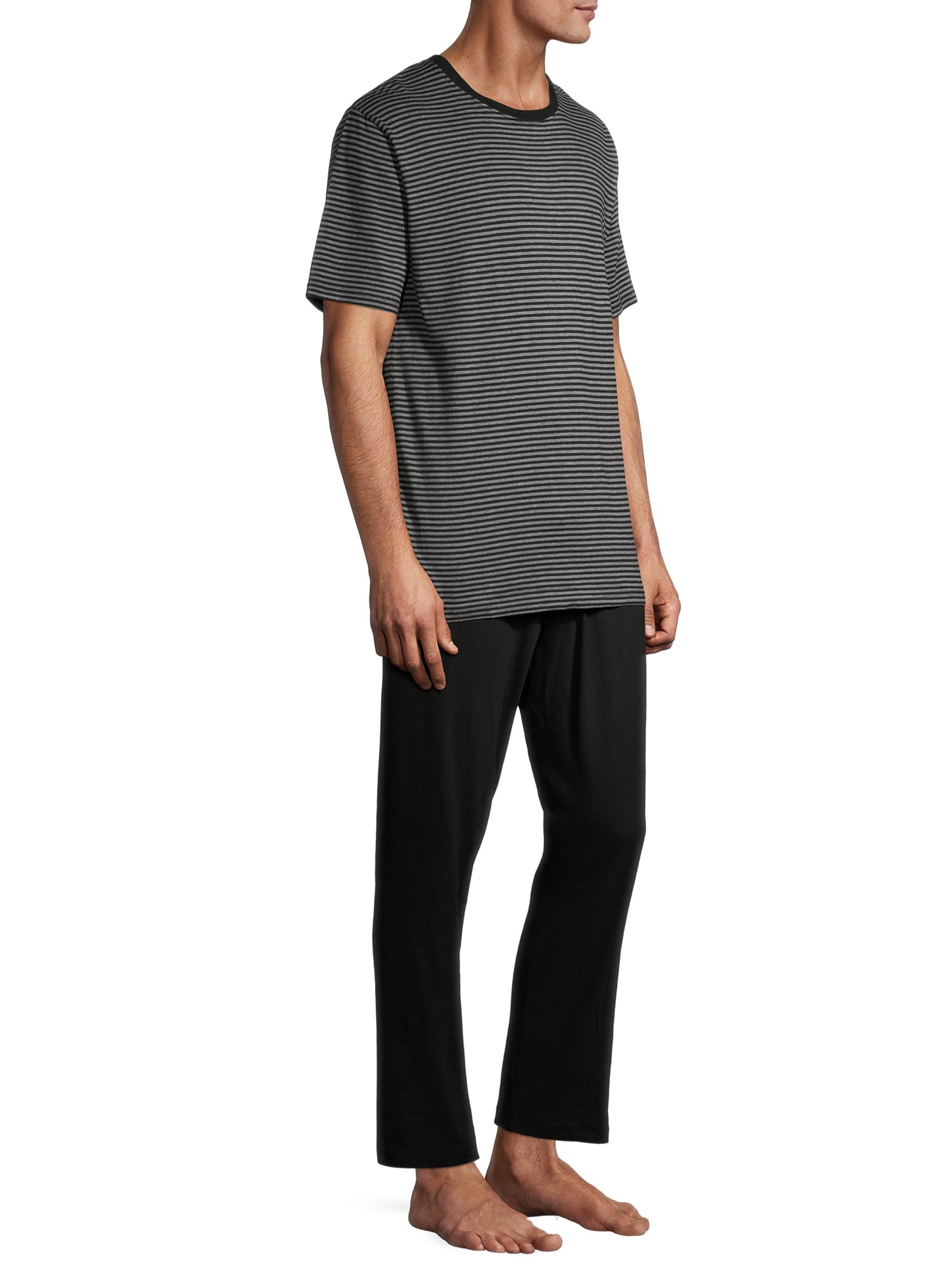 Hanes Men's Soft Pajama Short Sleeve Top and Pants Set