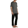 thumbnail image 3 of Hanes Men's Soft Pajama Short Sleeve Top and Pants Set, 3 of 6