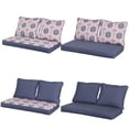 thumbnail image 6 of Aoodor Loveseat Cushions Set 46.5"x24.4"x3.9" Deep Seating Bench Chair Cushions with Back Pillows, Seat Cushion, and Dust Jacket for Indoor and Outdoor  - 3 Piece Set, 6 of 7