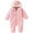 Pink, variant on YDFCWXW Winter Snowsuit Baby Fleece Warm Jumpsuit Outwear Romper Clothes Girls Boys (White, 3-6 Months)