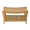 thumbnail image 3 of Grade-A Teak Wood Paris Shower Seat 30" Outdoor Patio Stool Bench, 3 of 4