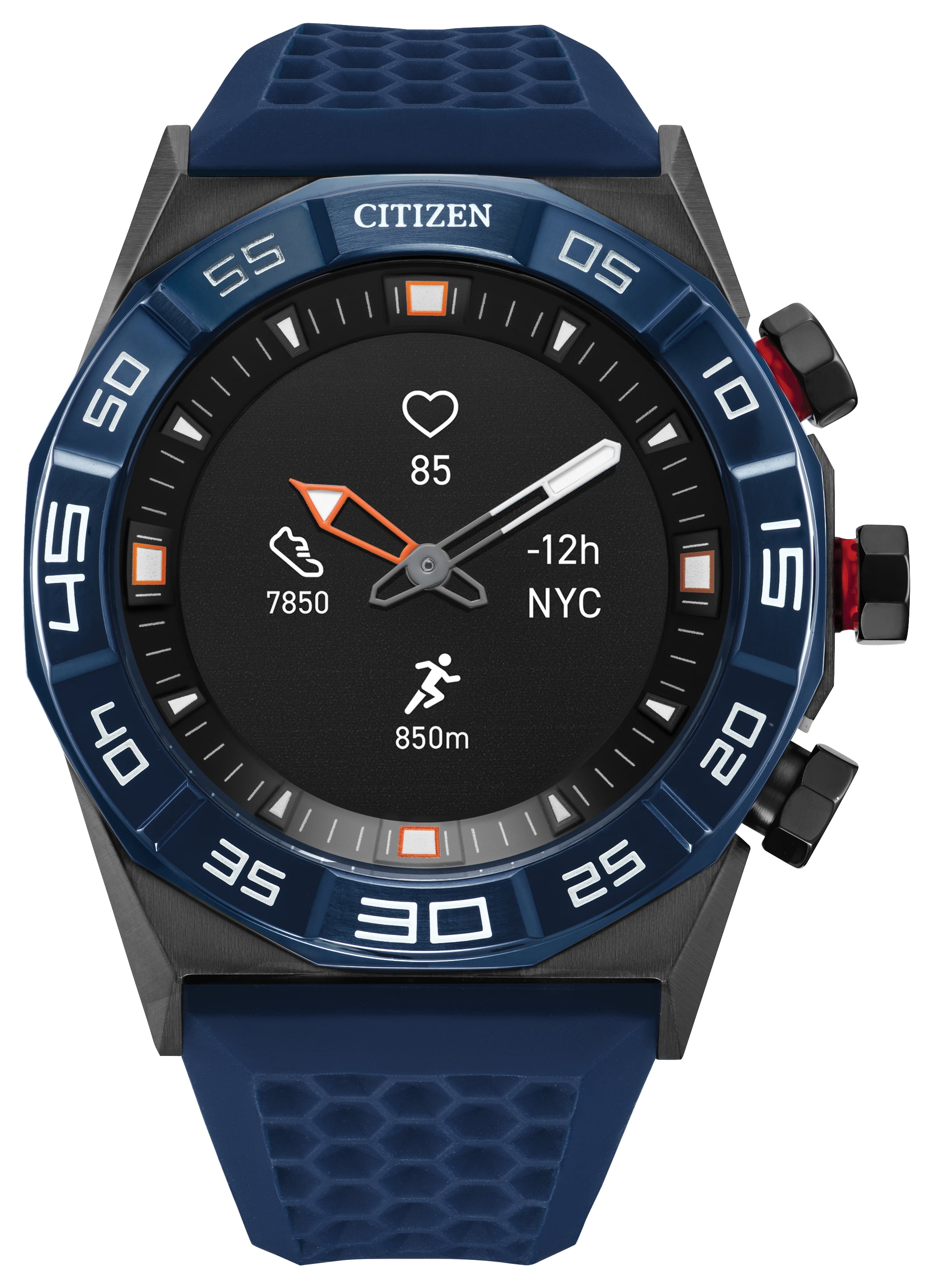Citizen CZ Smart 44mm Black IP Stainless Steel Hybrid Heart Rate