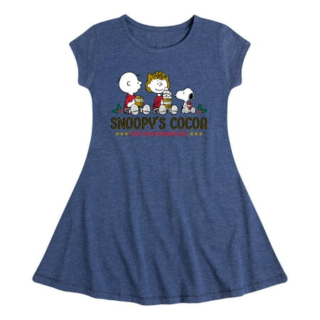 

Peanuts - Snoopy s Cocoa - Toddler And Youth Girls Fit And Flare Dress